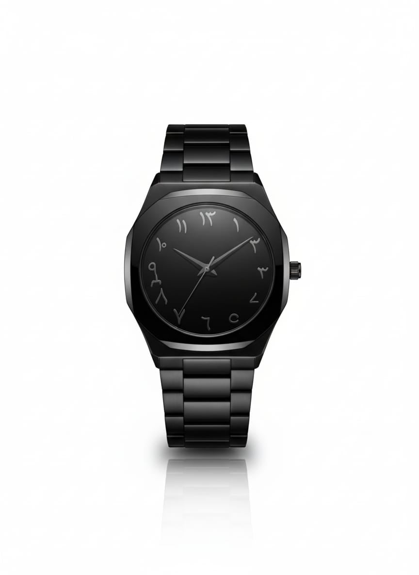 Black Aura Stainless Steel Watch
