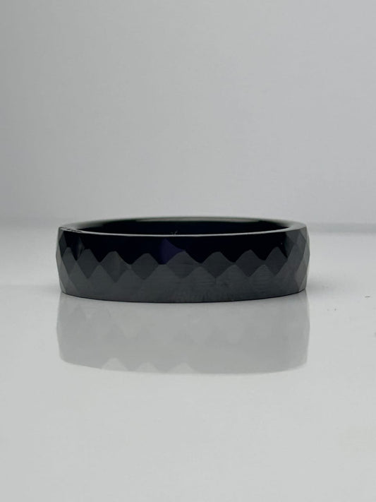 Gold Tungsten Carbide Multi-Faceted Ring