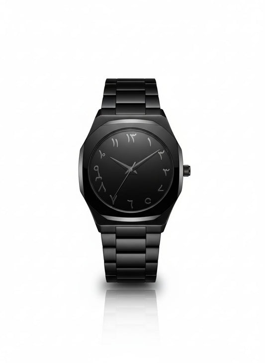 Black Aura Stainless Steel Watch