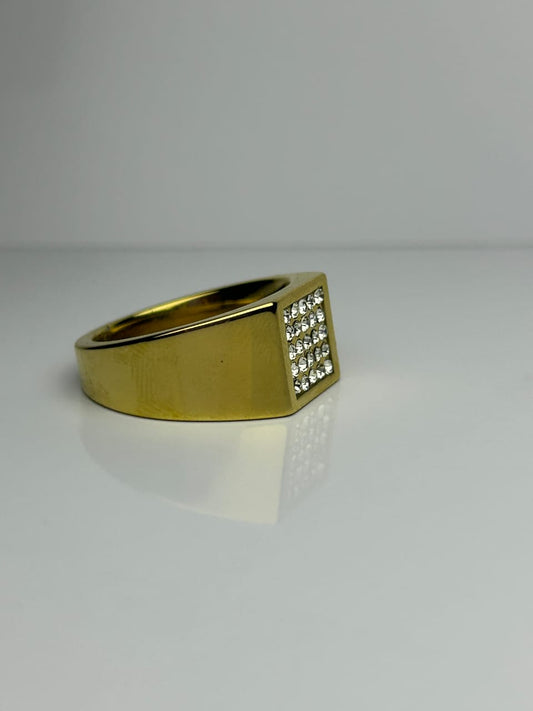 Studded Block Ring